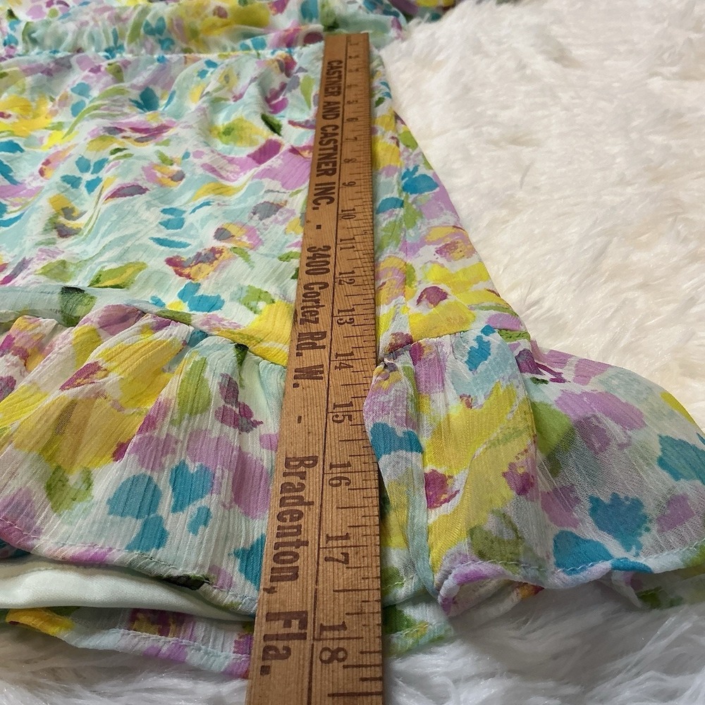 Lauren Conrad Mini Lightweight Short Sleeve Size Lg Women's Ruffle NWT Dress - Picture 4 of 9